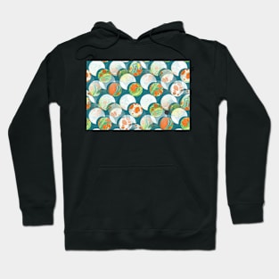 Mid Century Abstract Suns and Moons and a Meteor Hoodie